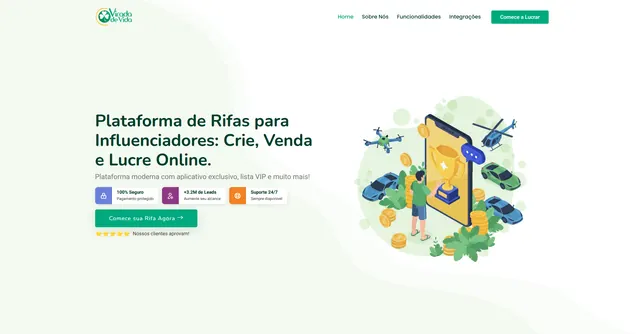 Virada de Vida homepage