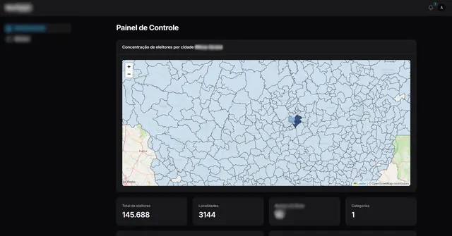 Voter CRM regional concentration map